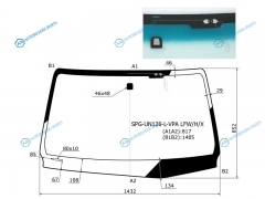 SPG-UN126-L-VPA LFWHX Стекло лобовое + антенна (без скобы) TOYOTA HILUX PICK UP 15- FORTUNER 15-