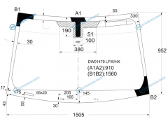 DW01479 LFWHX Стекло лобовое + антенна CADILLAC CTS 02-07
