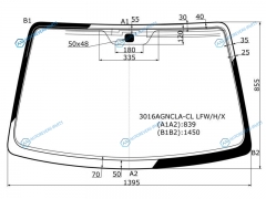 3016AGNCLA-CL LFWHX Стекло лобовое + антенна CHEVROLET LACETTI DAEWOO NUBIRA 45D 04-13
