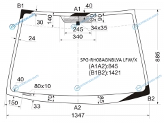 SPG-RH08AGNBLVA LFWX Стекло лобовое + антенна GEELY MK 45D 06-15GEELY CROSS 10-