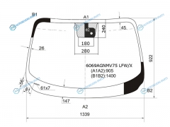 6069AGNMV75 LFWX Стекло лобовое + дд (Японская сборка) NISSAN JUKE 10-