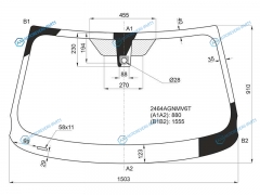 2464AGNMV6T Стекло лобовое + дд BMW X3 F25 13-17