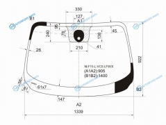 NI-F15-L-VCS LFWX Стекло лобовое + дд (Английская сборка) NISSAN JUKE 10-