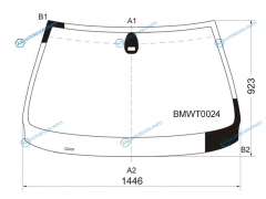 BMWT0024 Стекло лобовое + дд (датчик совместно) BMW 5-SERIES E39 45D 95-03