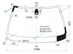 E39-2 LFWX Стекло лобовое + дд (датчик совместно) BMW 5-SERIES E39 45D 95-03