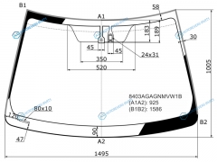 8403AGAGNMVW1B Стекло лобовое + дд (зеленая полоса) TOYOTA CAMRY ACV50 11-18