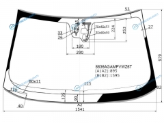 8836AGAMPVWZ6T Стекло лобовое + дд (каплевидный) 2 камеры VOLVO S80 12-16VOLVO XC70 12-16