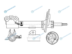 ST-48510-80309 Стойка передняя TOYOTA CAMRY 06- RH