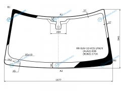 RR-SUV-10-VCS LFWX Стекло лобовое + дд (квадратный) LR RANGE ROVER 10-12