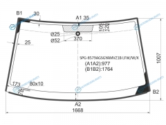 SPG-8579AGSGYAMVZ1B LFWWX Стекло лобовое + дд (круглый) антенна VOLKSWAGEN TRANSPORTER T5 VAN 03-10