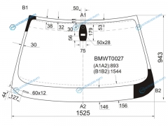 BMWT0027 Стекло лобовое + дд (прямоугольный) BMW 5-SERIES E6061 45D 03-07
