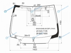 6542AGNBLMVZ6P LFWX Стекло лобовое + дд (ромб) PEUGEOT 307 345D 03-08