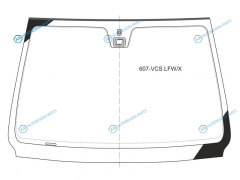 607-VCS LFWX Стекло лобовое + дд (ромб) PEUGEOT 607 4D 05-08