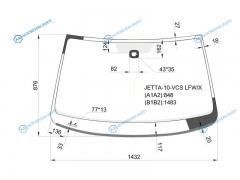 JETTA-10-VCS LFWX Стекло лобовое + дд (Сборка Европа) VOLKSWAGEN JETTA 4D SED 10-15