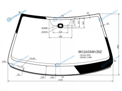 8612AGSMVZ6Z Стекло лобовое + дд (сборка Калуга Мексика) VOLKSWAGEN JETTA 4D SED 10-15