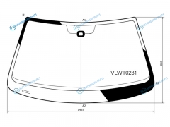 VLWT0231 Стекло лобовое + дд (сборка Калуга Мексика) VOLKSWAGEN JETTA 4D SED 10-15