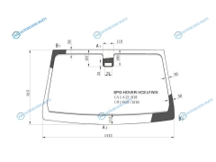 SPG-HOVER-VCS LFWX Стекло лобовое + дд (старого образца) GREAT WALL HOVER 05-