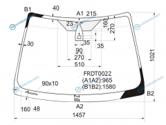 FRDT0022 Стекло лобовое + дд (широкий козырек) FORD FOCUS II 345D 05-11