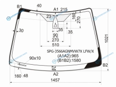 SPG-3566AGNMVW7X LFWX Стекло лобовое + дд (широкий козырек) FORD FOCUS II 345D 05-11