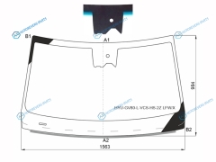 HYU-GV80-L-VCS-HS-2Z LFWX Стекло лобовое + дд 2 камеры GENESIS GV80 2020-