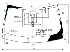 4340AGNCMVZ LFWX Стекло лобовое + дд 2 камеры JAGUAR F-PACE 5D SUV 16-