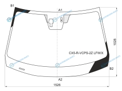 CX5-R-VCPS-2Z LFWX Стекло лобовое + дд 2 камеры MAZDA CX-5 12-17