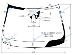 VOL-S60-10-VCSSSSH LFWHX Стекло лобовое + дд 3 камеры с обогревом VOLVO S60 4D SED 10-12