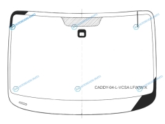 CADDY-04-L-VCSA LFWWX Стекло лобовое + дд антенна VOLKSWAGEN CADDY VAN 04-15