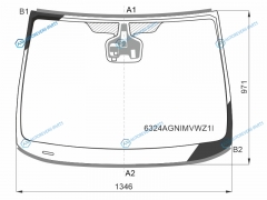 6324AGNIMVWZ1I Стекло лобовое + дд дсвета OPEL ASTRA J 10-12