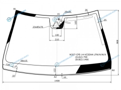W207-CPE-14-VCSSHA LFWHWX Стекло лобовое + дд камера антенна MERCEDES C-CLASS CPE (C204) 13-15E-CLASS (C207) 13-16