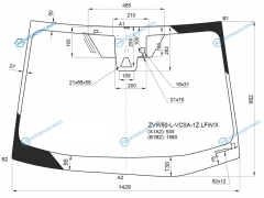ZVW50-L-VCSA-1Z LFWX Стекло лобовое + дд камера антенна TOYOTA PRIUS 15-