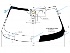 2473ACDCMUV1P LFWX Стекло лобовое + дд камера проекция BMW X5 F15 13-18