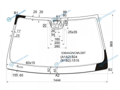 5364AGNCMVZ6T Стекло лобовое + дд камера +обогрев камеры MERCEDES-BENZ C-CLASS W204 45D 07-14