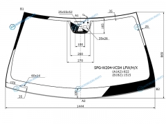 SPG-W204-VCSH LFWHX Стекло лобовое + дд камера +обогрев камеры MERCEDES-BENZ C-CLASS W204 45D 07-14