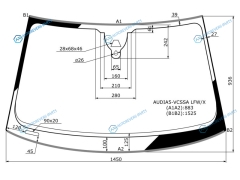 AUDIA5-VCSSA LFWX Стекло лобовое + дд камера AUDI A5 CPE 07-12AUDI SPORTBACK 09-12