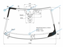 8642AGACMVZ LFWX Стекло лобовое + дд камера AUDI A7 SPORTBACK 18-