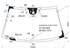 AUDIA8-04-VCSS LFWX Стекло лобовое + дд камера AUDI A8 02-10