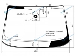 8607AGNCMOVWZ Стекло лобовое + дд камера AUDI A8 4D 13-17