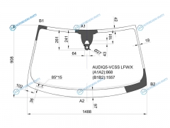 AUDIQ5-VCSS LFWX Стекло лобовое + дд камера AUDI Q5 08-12