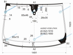 AUDIQ7-VCSS LFWX Стекло лобовое + дд камера AUDI Q7 05-15