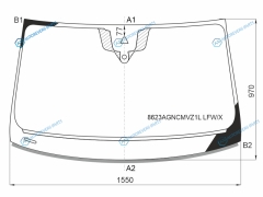 8623AGNCMVZ1L LFWX Стекло лобовое + дд камера AUDI Q7 19-