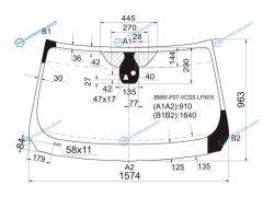 BMW-F07-VCSS LFWX Стекло лобовое + дд камера BMW 5-SERIES GT GRAN TURISMO F07 5D HBK 09-13