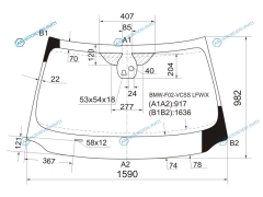 BMW-F02-VCSS LFWX Стекло лобовое + дд камера BMW 7-SERIES F0102 08-12