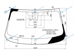 2478AGNCMV LFWX Стекло лобовое + дд камера BMW X6 F16 15-19