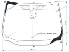 AF63AGNBLCMVWZ LFWX Стекло лобовое + дд камера FORD EDGE 15-