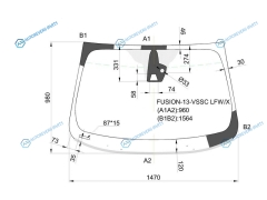 FUSION-13-VSSC LFWX Стекло лобовое + дд камера FORD MONDEO 45D 14-