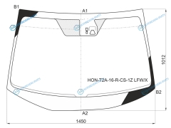 HON-T2A-16-R-CS-1Z LFWX Стекло лобовое + дд камера HONDA ACCORD 4D SED 16-