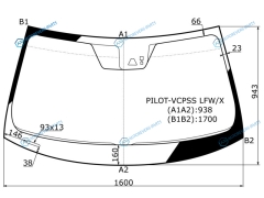 PILOT-VCPSS LFWX Стекло лобовое + дд камера HONDA PILOT 16-