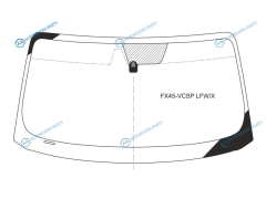 FX45-VCSP LFWX Стекло лобовое + дд камера INFINITI FX35FX45 05-08