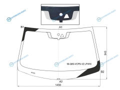 NI-Q60-VCPS-1Z LFWX Стекло лобовое + дд камера INFINITI Q60 2D COUPE 2017-